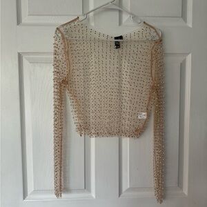 Windsor Rhinestone & Pearl Top - Medium